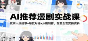 AI推荐漫剧实战课：故事大纲提取+爆款对标+分镜制作，配套全套实操资料-智培资源网