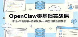 OpenClaw零基础实战课：本地+云端部署+技能配置+大模型对接全程教学-智培资源网