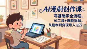 （17519期）AI漫剧创作课：零基础学全流程，AI工具+爆款拆解，从剧本到变现月入过万-智培资源网