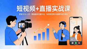 （17632期）短视频+直播实战课-更新2026-3月：掌握最新流量玩法，实现短视频与直播的高效增长-智培资源网