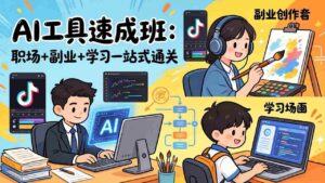 （17650期）AI工具速成班：职场+副业+学习一站式通关，20+爆款类型+剪映技巧+抖音算法，0基础快速上手-智培资源网