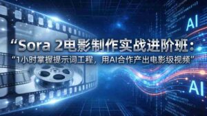（17679期）Sora 2电影制作实战进阶班：1小时掌握提示词工程，用AI合作产出电影级视频-智培资源网