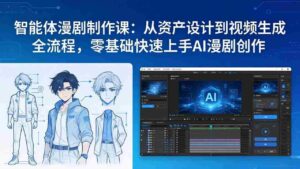 （17709期）智能体漫剧制作课：从资产设计到视频生成全流程，零基础快速上手AI漫剧创作-智培资源网