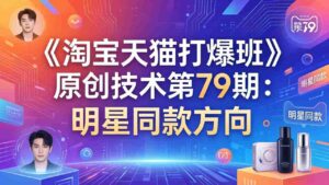 （17739期）《淘宝天猫打爆班》原创技术第79期：明星同款方向-智培资源网