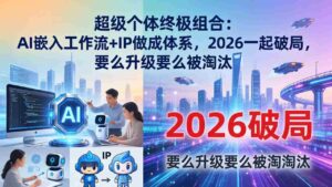 （17808期）超级个体终极组合-更新：AI嵌入工作流+IP做成体系，2026一起破局，要么升级要么被淘汰-智培资源网