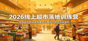 2026线上超市落地训练营，零基础也能快速搭建并运营线上超市实现盈利-智培资源网