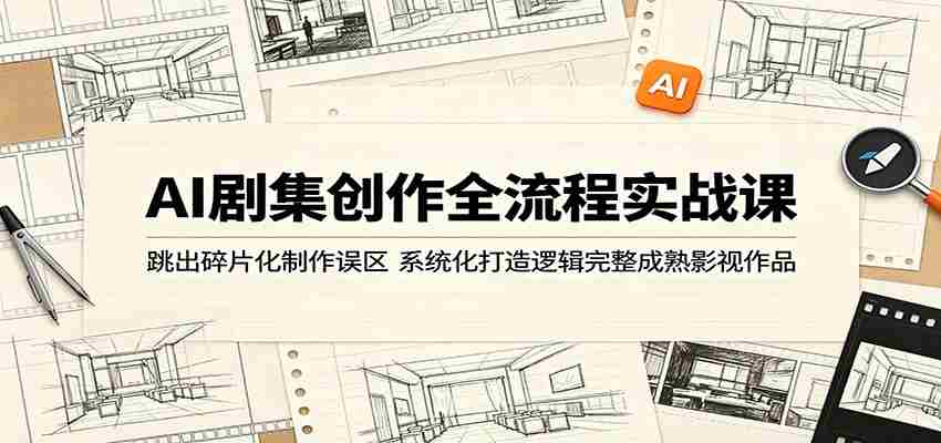 AI剧集创作全流程实战课：跳出碎片化制作误区，系统化打造逻辑完整成熟影视作品-智培资源网