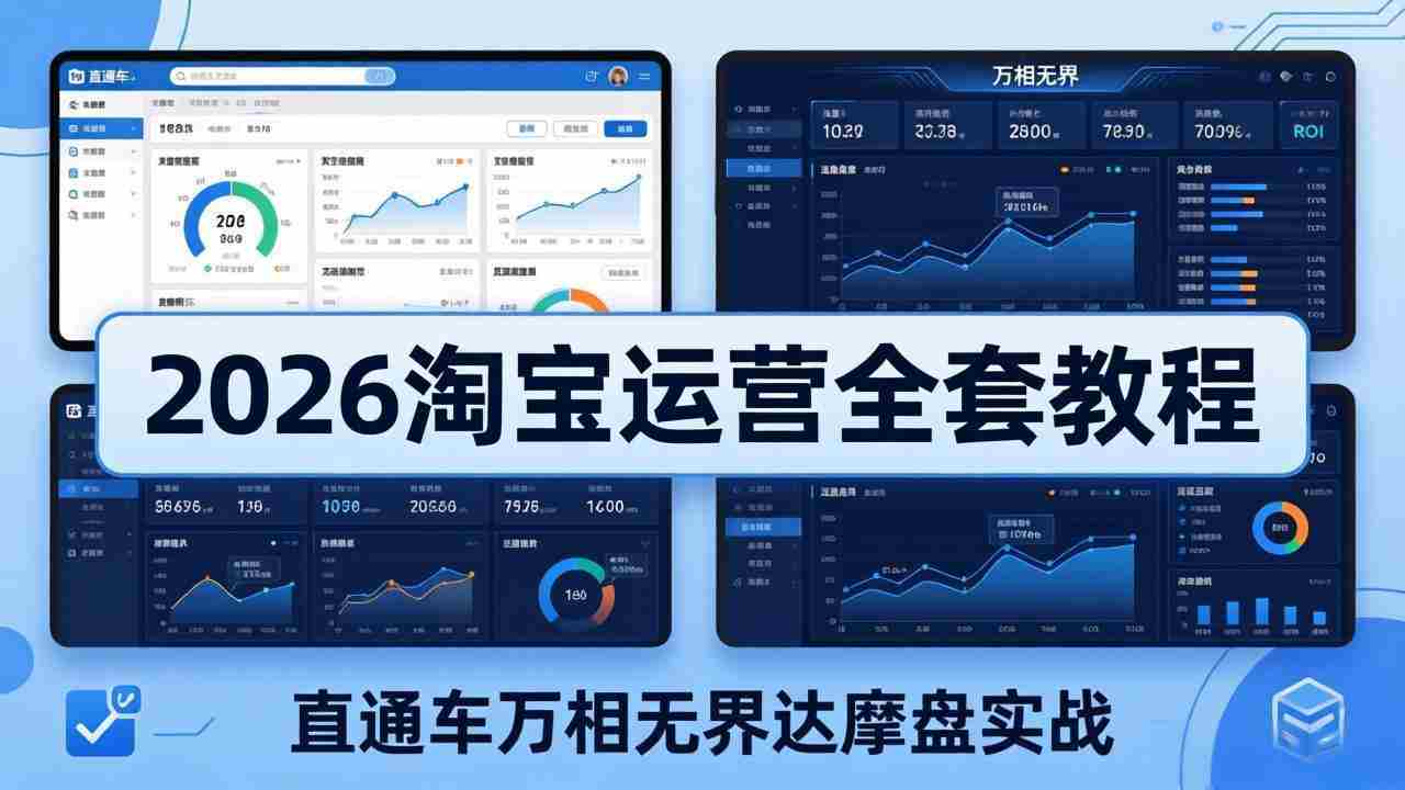 （18373期）2026淘宝运营全套教程(更新5月8日)，直通车万相无界达摩盘实战，从基础到进阶提升流量转化-智培资源网