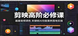 剪映高阶必修课：画面音频调色，关键帧AI功能案例落地实操-智培资源网