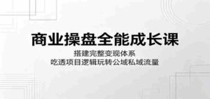 商业操盘全能成长课：搭建完整变现体系，吃透项目逻辑玩转公域私域流量-智培资源网