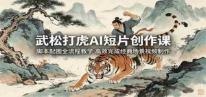 武松打虎AI短片创作课：脚本配图全流程教学，高效完成经典场景视频制作-智培资源网