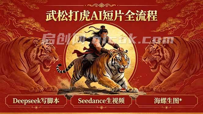 （18370期）武松打虎AI短片全流程：Deepseek写脚本+Seedance生视频+海螺生图-智培资源网