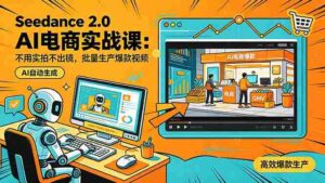 （18435期）Seedance 2.0 AI电商实战课：不用实拍不出镜，批量生产爆款视频打爆GMV-智培资源网