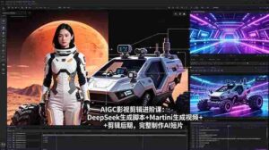 （18475期）AIGC影视剪辑进阶课：DeepSeek生成脚本+Martini生成视频+剪辑后期，完整制作AI短片-智培资源网