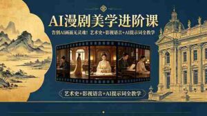 （18480期）告别AI画面无灵魂！AI漫剧美学进阶课，艺术史+影视语言+AI提示词全教学-智培资源网