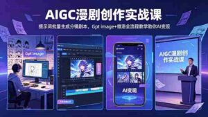 （18482期）AIGC漫剧创作实战课-更新5月16，提示词批量生成分镜剧本，Gpt image+维洛全流程教学助你AI变现-智培资源网