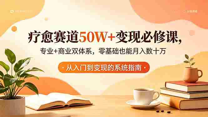 （18523期）疗愈赛道50W+变现必修课，专业+商业双体系，零基础也能月入数十万-智培资源网