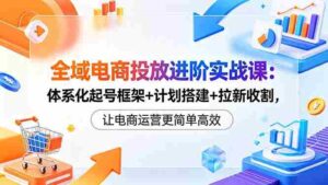 （18532期）全域电商投放进阶实战课：体系化起号框架+计划搭建+拉新收割，让电商运营更简单高效-智培资源网