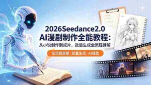 （18537期）2026Seedance2.0 AI制作全能教程：从小说创作到成片，批量生成全流程拆解-智培资源网