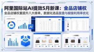（18556期）阿里国际站AI提效5月新课：金品店铺权重提升八大榜单，数据化选品复盘与橱窗利用率优化-智培资源网