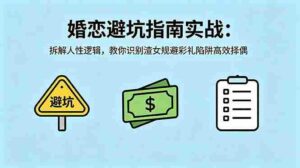 （18589期）付费文章：婚恋避坑指南实战：拆解人性逻辑，教你识别渣女规避彩礼陷阱高效择偶-智培资源网