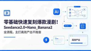 （18611期）零基础快速复刻爆款漫剧！Seedance2.0+Nano_Banana2全流程，主打高效产出不拖沓-智培资源网