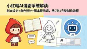 （18612期）小红帽AI漫剧系统解读：剧本设定+角色设计+脚本提示词，从0到1完整制作流程-智培资源网