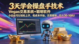 （18613期）三天学会操盘手技术，vegas技术+聪明软件，小白也可以轻松上手，日入1000+-智培资源网
