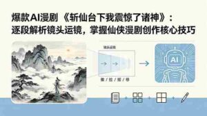 （18620期）爆款AI漫剧《斩仙台下我震惊了诸神》：逐段解析镜头运镜，掌握仙侠漫剧创作核心技巧-智培资源网