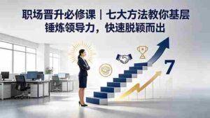 （18629期）付费文章：职场晋升必修课｜七大方法教你基层锤炼领导力，快速脱颖而出-智培资源网