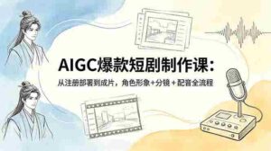 （18676期）AIGC爆款短剧制作课：从注册部署到成片，角色形象+分镜+配音全流程-智培资源网