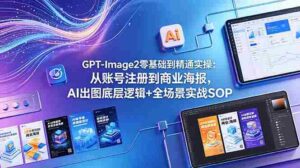 （18835期）GPT-Image2零基础到精通实操：从账号注册到商业海报，AI出图底层逻辑+全场景实战SOP-智培资源网