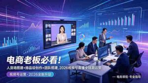 （18845期）电商老板必看！人货场搭建+排品设计+素材创作+团队搭建，2026视频号直播全链路运营-智培资源网