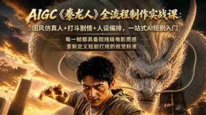 （18849期）AIGC《豢龙人》全流程制作实战课：国风仿真人+打斗剧情+人设编排，一站式AI短剧入门-智培资源网