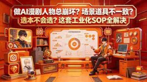 （18850期）做AI漫剧人物总崩坏？场景道具不一致？选本不会选？这套工业化SOP全解决 (更新)-智培资源网