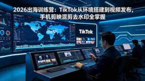 （18875期）2026出海训练营：TikTok从环境搭建到视频发布，手机剪映混剪去水印全掌握-智培资源网