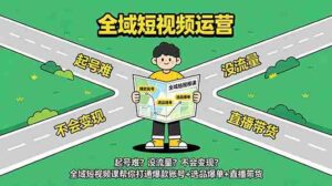 （18877期）起号难？没流量？不会变现？全域短视频课帮你打通爆款账号+选品爆单+直播带货-智培资源网