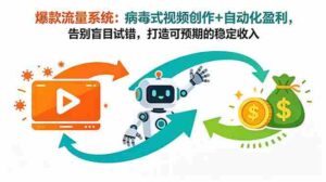 （18882期）爆款流量系统：病毒式视频创作+自动化盈利，告别盲目试错，打造可预期的稳定收入-智培资源网