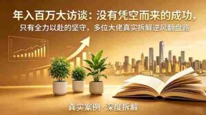 （18891期）年入百万大访谈-更新：没有凭空而来的成功，只有全力以赴的坚守，多位大佬真实拆解逆风翻盘路-智培资源网