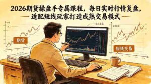 （18902期）2026期货操盘手专属课程-更新6月，每日实时行情复盘，适配短线玩家打造成熟交易模式-智培资源网
