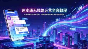 （18904期）速卖通无线端运营全套教程，从零讲解APP基础功能，深度剖析移动端流量获取底层逻辑-智培资源网