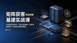 （19319期）矩阵获客基建实战课：多类型矩阵布局｜平台风控拆解｜设备网络隔离｜防关联全套落地教程-智培资源网