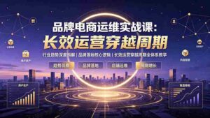 （19340期）品牌电商运维实战课：行业趋势深度拆解｜品牌落地核心逻辑｜长效运营穿越周期全体系教学-智培资源网