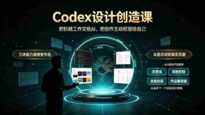 （19362期）Codex设计创造课-2期，小白也能掌握的Codex设计创造技巧，把机械工作交给AI，把创作主动权留给自己-智培资源网