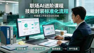 （19369期）职场AI进阶课程；多类实用Skill工具实操，专属技能封装标准化流程，报表行业报告一键提取核心内容-智培资源网