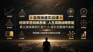 （19398期）自我操盘实战课：经政军哲四维思维｜人生周期战略势能｜教父家族案例打造个人成长完整操作系统-智培资源网