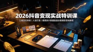 （19419期）2026抖音变现实战特训课：三维定位体系｜人设打造｜像素拆片数据复盘全套爆款落地教程-智培资源网