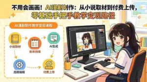 （19429期）不用会画画！AI漫剧制作：从小说取材到付费上传，零基础手把手教学变现路径（更新）-智培资源网