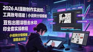 （19433期）2026AI漫剧创作实战班：工具账号搭建｜小说转分镜模板｜豆包出图溶图去水印全套实操教程-智培资源网