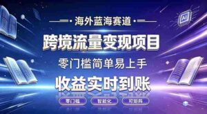（19441期）海外蓝海赛道  跨境流量变现项目  收益实时到账  零门槛简单易上手-智培资源网